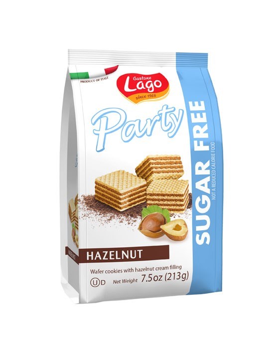 Lago Party Sugar-Free Wafers Bags -  Hazelnut 213